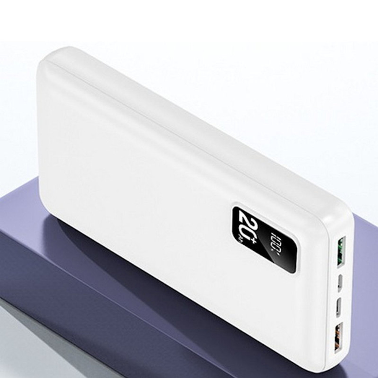 20000mAh PD Power Delivery + Quick Charge 3.0 Fast Charging High-Capacity  Power Bank Battery - White