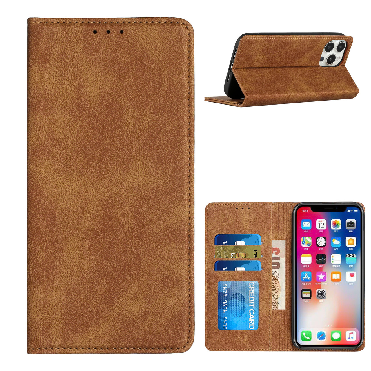 Leather iPhone 13 Pro Max Case - Folio Wallet