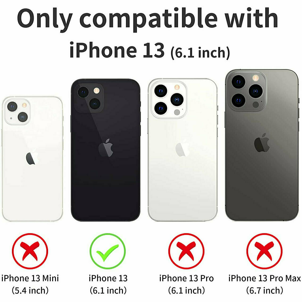 Apple iPhone 13 (6.1) / 13 mini (5.4) Camera Lens Tempered Glass Protector  Cover - Clear