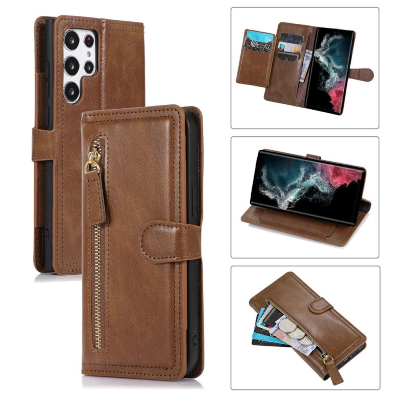 Samsung Galaxy S23 Ultra Leather Wallet Case