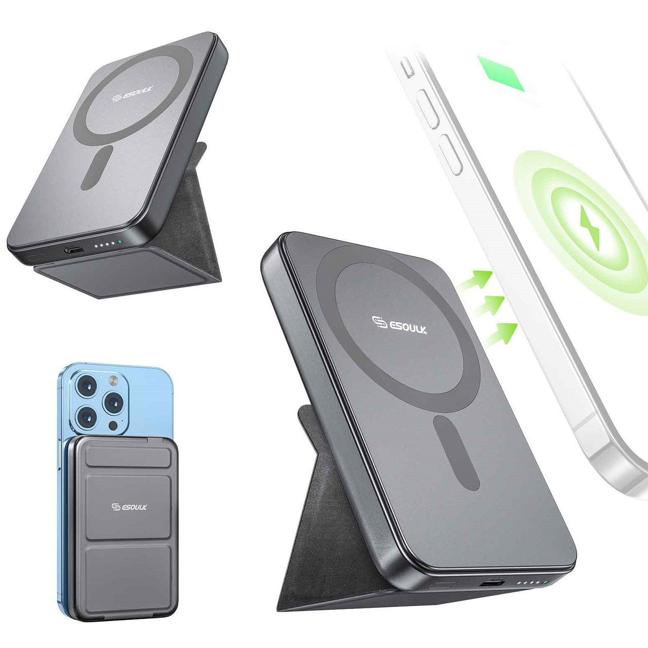 Magnetic Wireless Charger, MagSage Power Bank