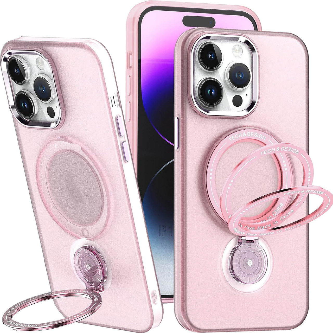 MagSafe Compatible Candy Series Hybrid Case with Kickstand Ring