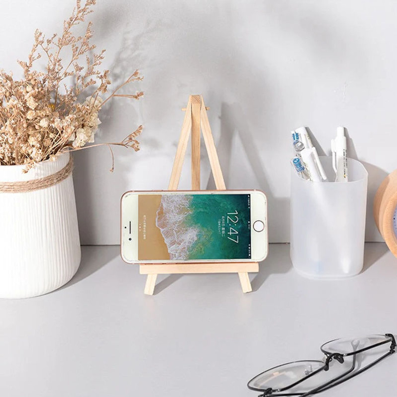 *SALE* 2-Pack Handmade Natural Wood Easel Phone Desktop Stand | by HD Accessory