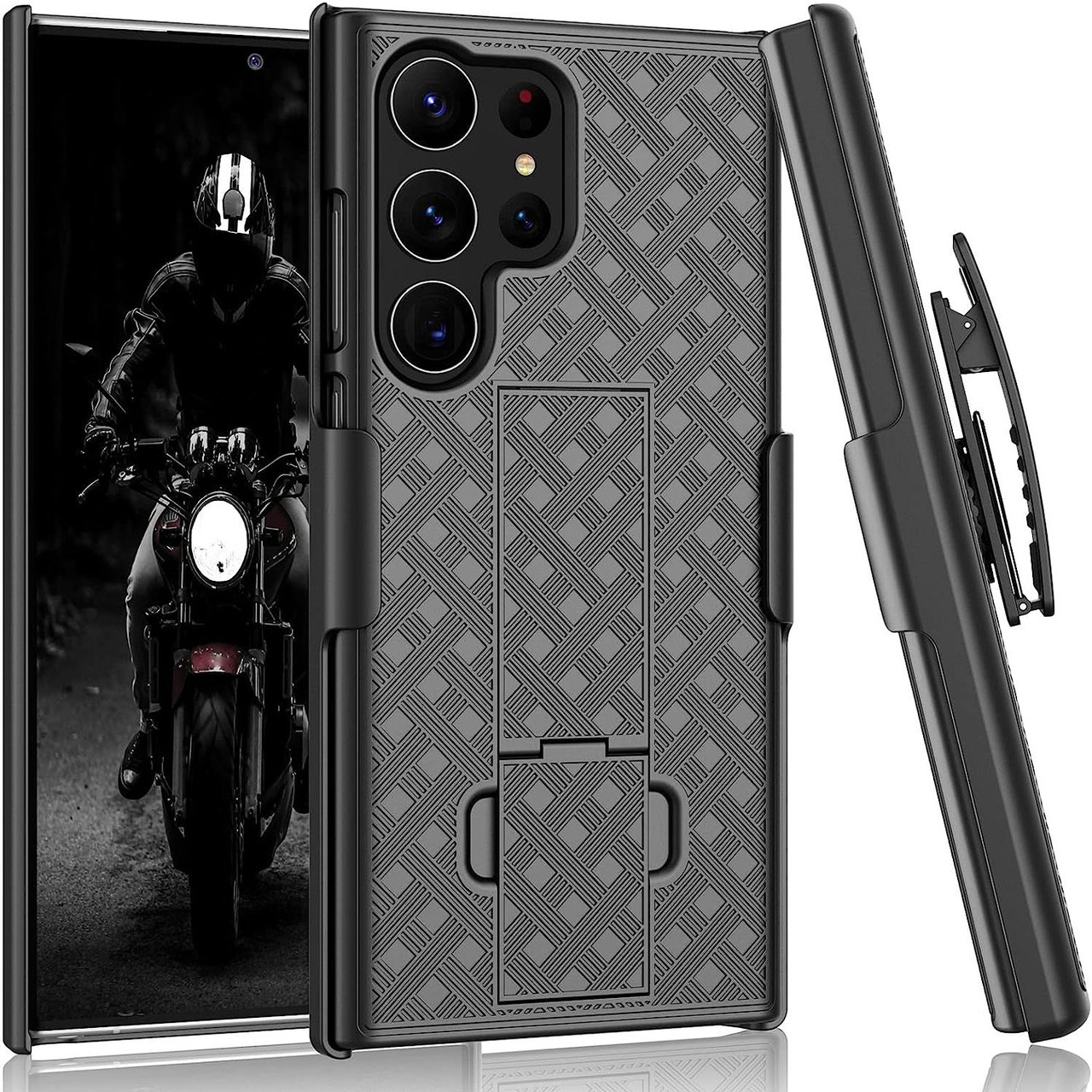 Designed for Samsung Galaxy S23 Ultra Armor Case, [Kickstand