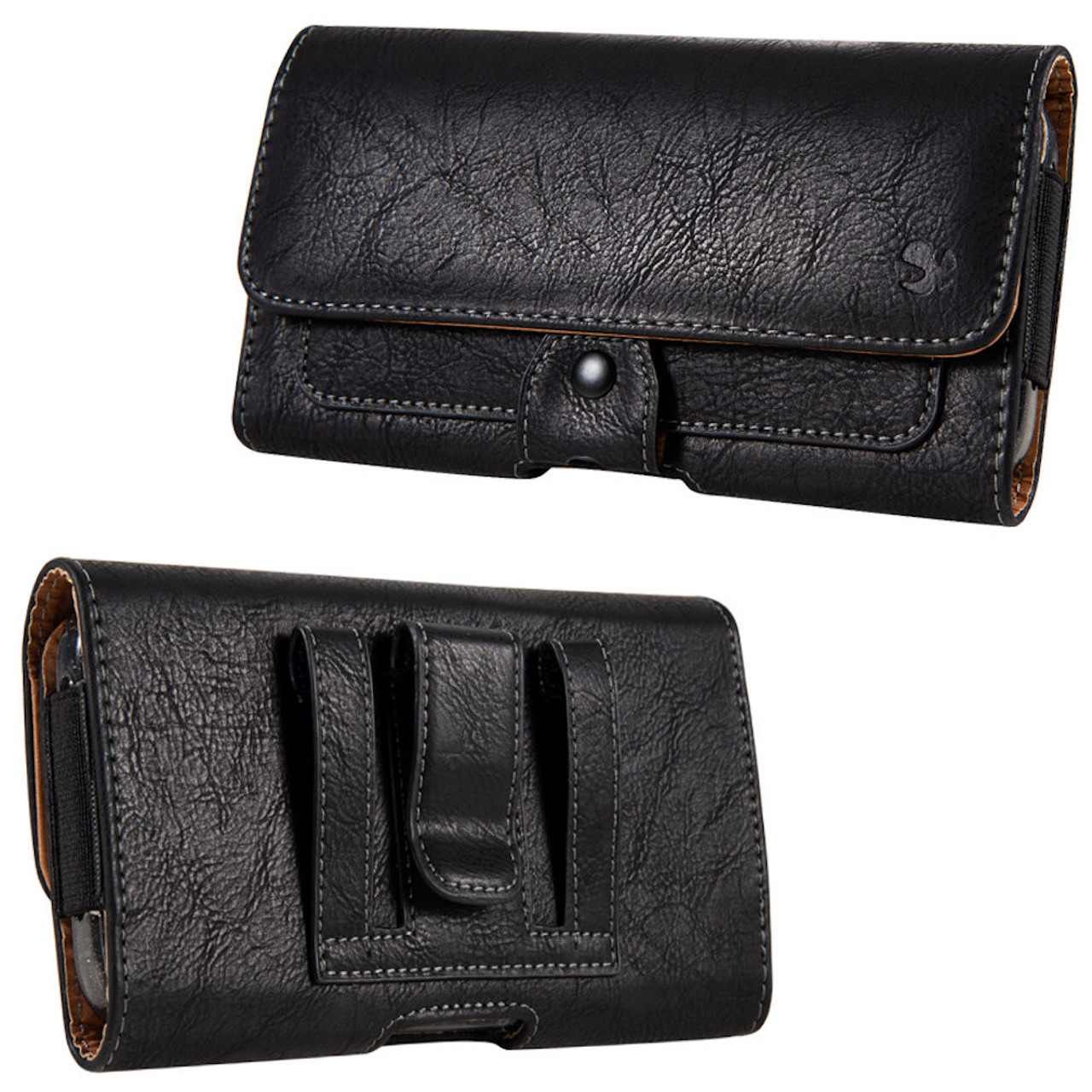 Dual Pocket Cell Phone Wallet Black