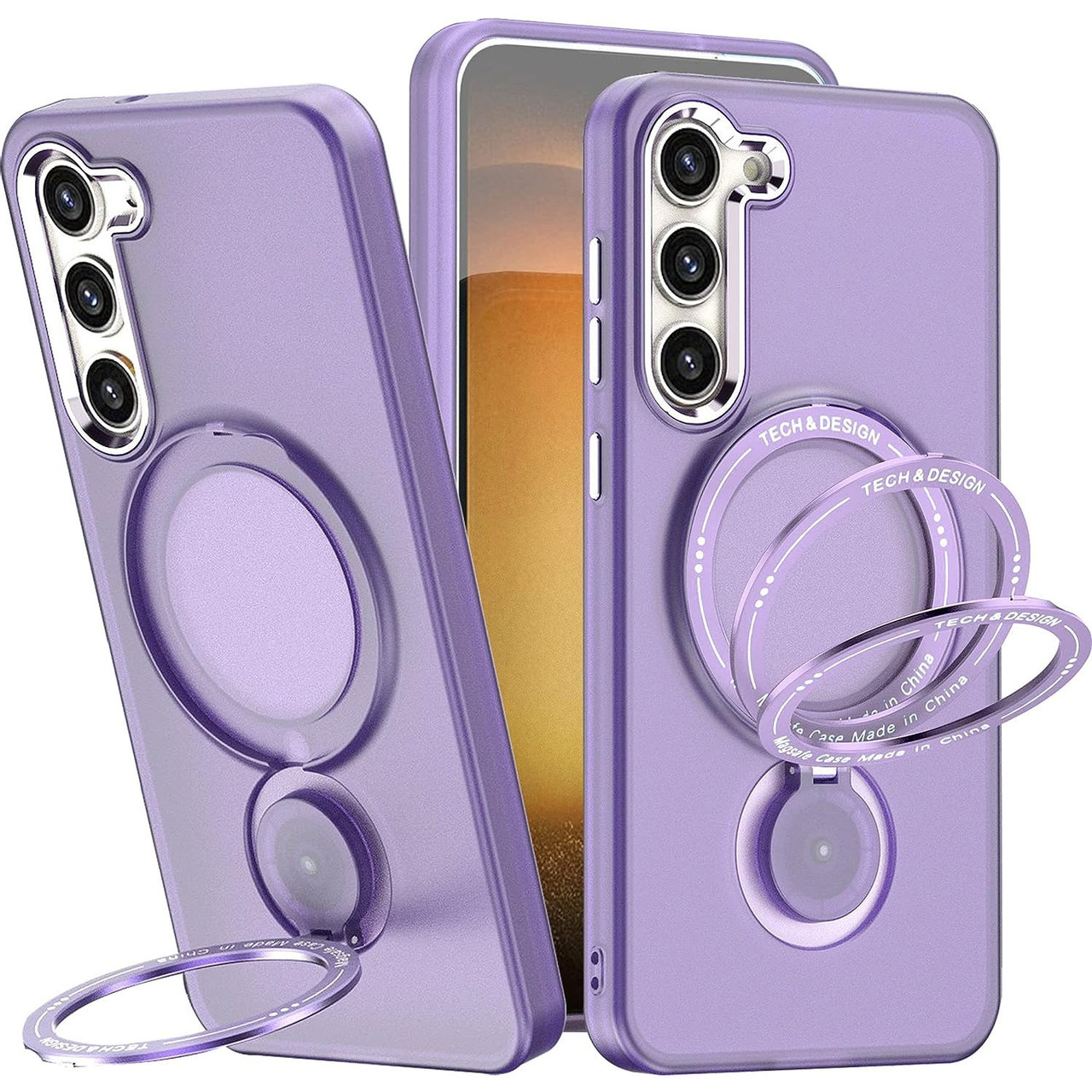 Candy Series Hybrid Case with MagSafe Magnetic Ring for Samsung Galaxy S21  Plus - Purple - HD Accessory