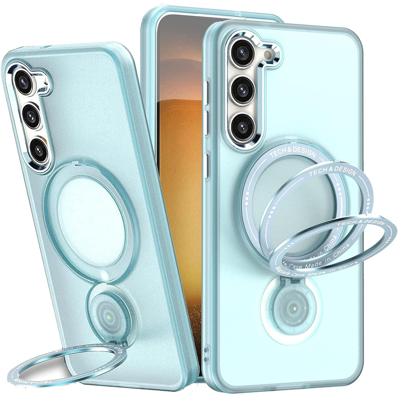 Sale* Candy Series Hybrid Case with MagSafe Magnetic Ring for Samsung  Galaxy S21 - Blue - HD Accessory