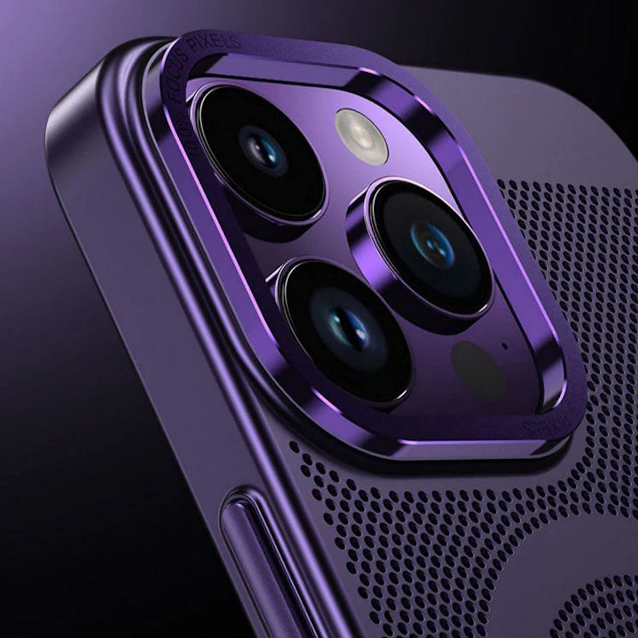 Perforated Heat Dissipation Case with MagSafe for iPhone 15 Pro Max -  Purple - HD Accessory