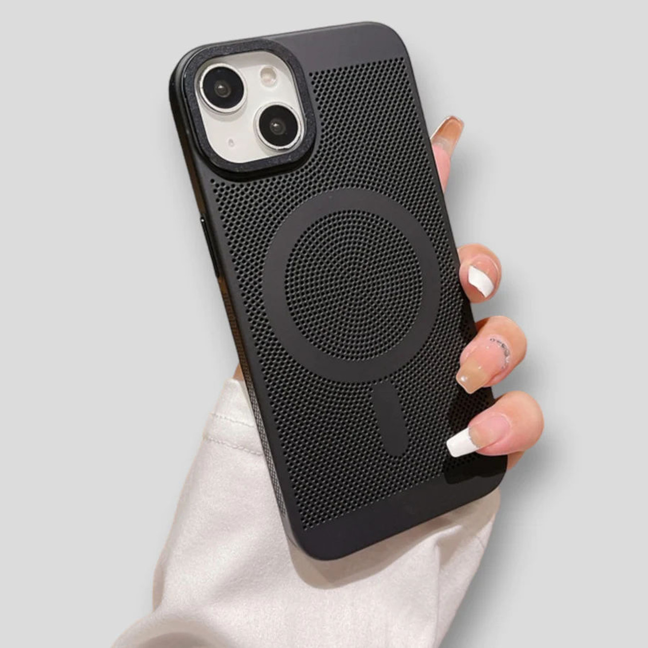 Perforated Heat Dissipation Case with MagSafe for iPhone 15