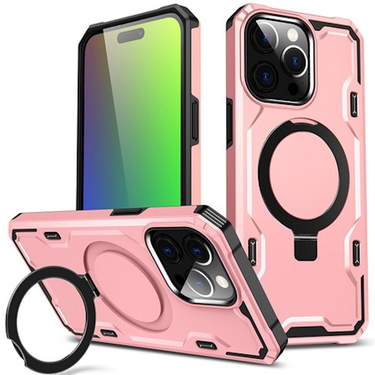 Advanced Armor Case with MagSafe Ring Stand for iPhone 15 Pro Max