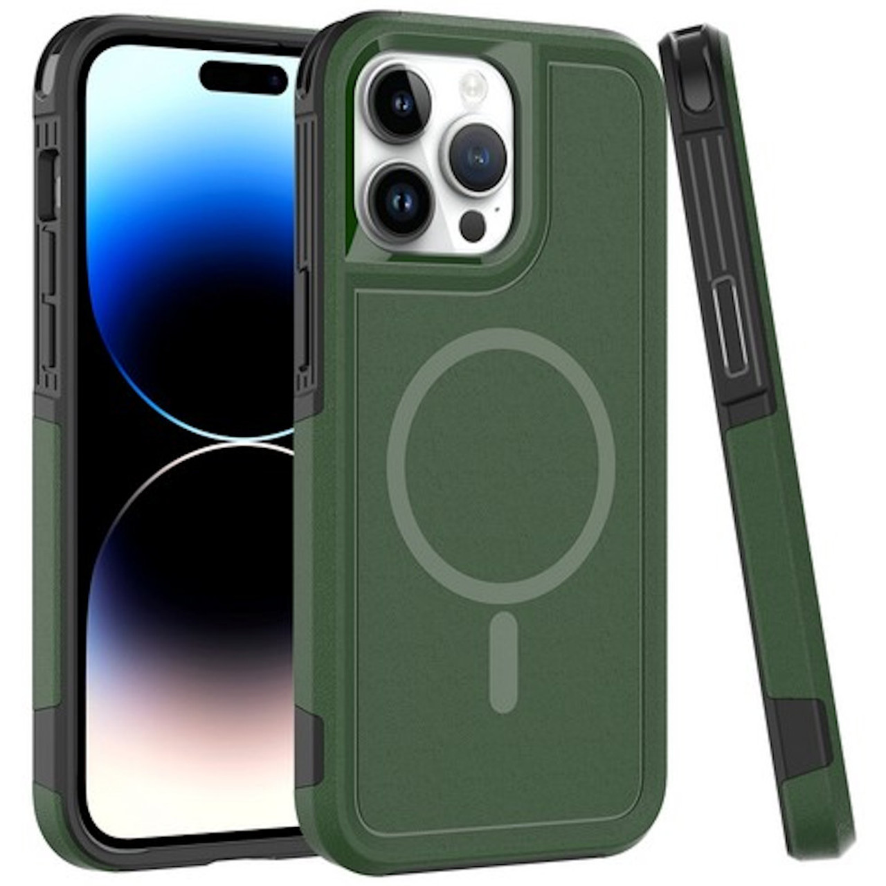 Sale* TUFF Hybrid Armor Case with MagSafe for iPhone 15 Pro Max - Green -  HD Accessory