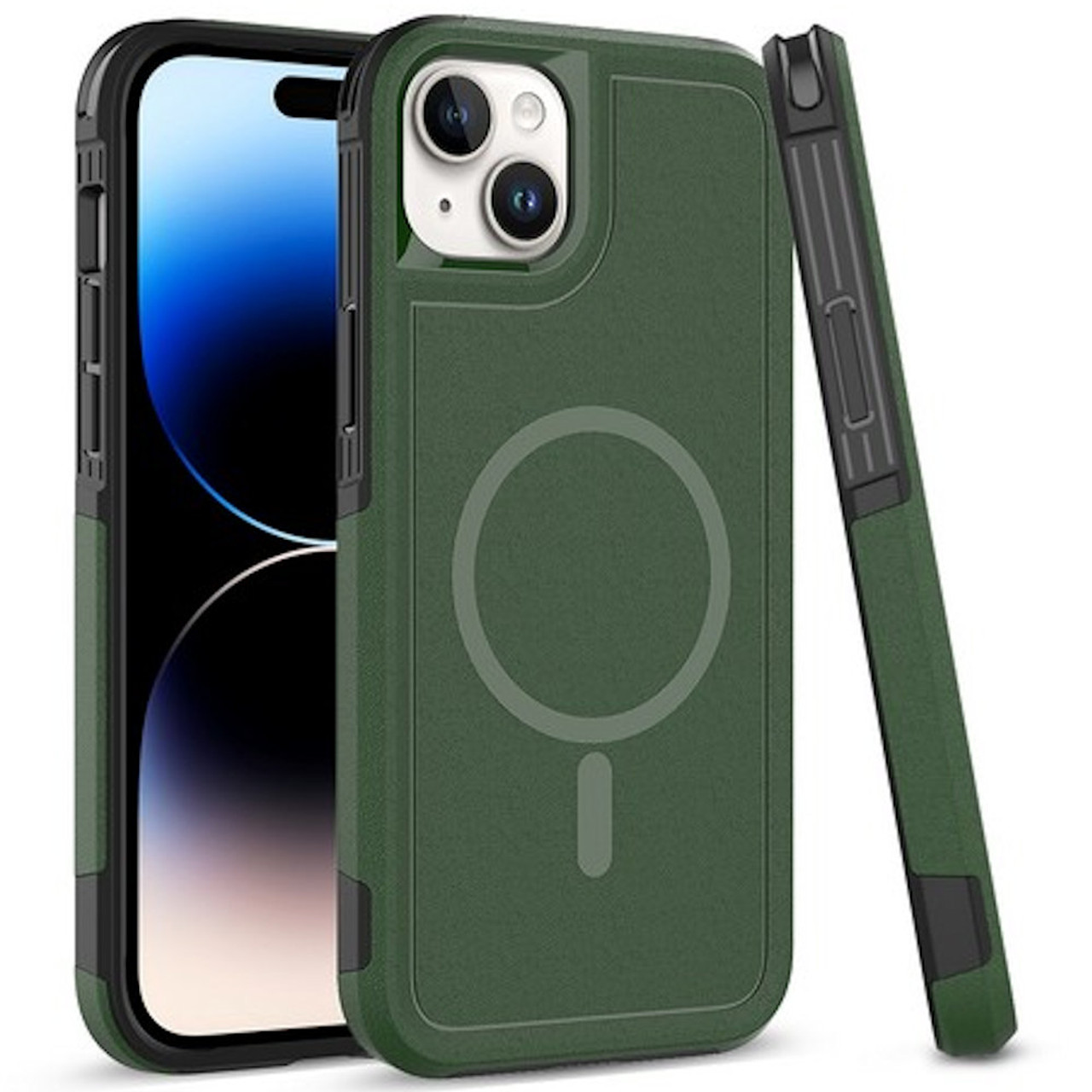 Sale* TUFF Hybrid Armor Case with MagSafe for iPhone 15 Pro Max - Green -  HD Accessory