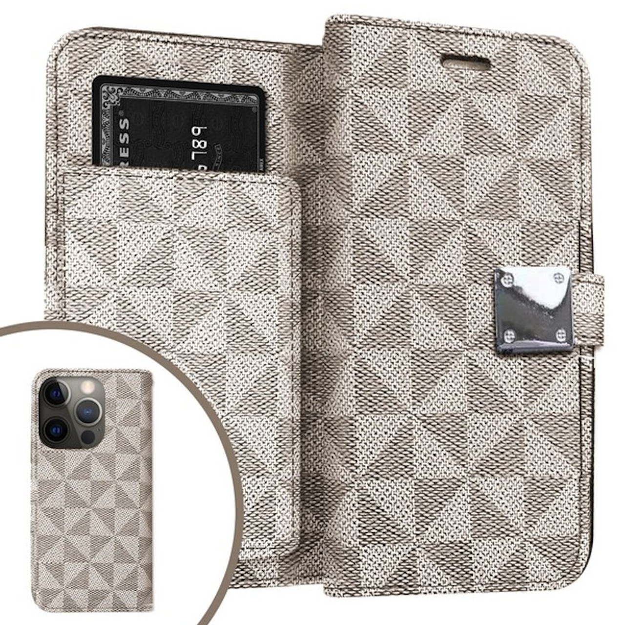 Leather Card Holder Designer Phone Case For IPhone 14 Pro Max 13