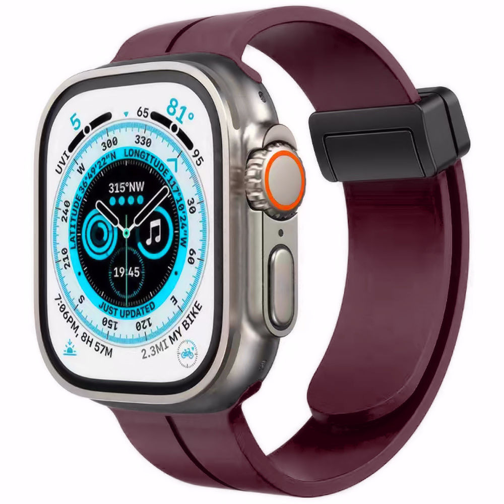 Premium Silicone Band with Magnetic Buckle for Apple Watch