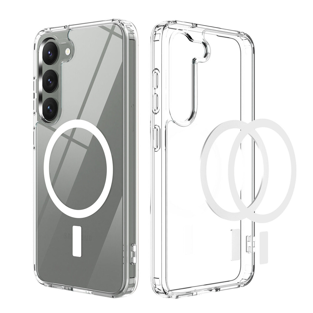 Tough Shield Clear Case with MagSafe Magnetic Ring for Samsung Galaxy S23 FE  - HD Accessory
