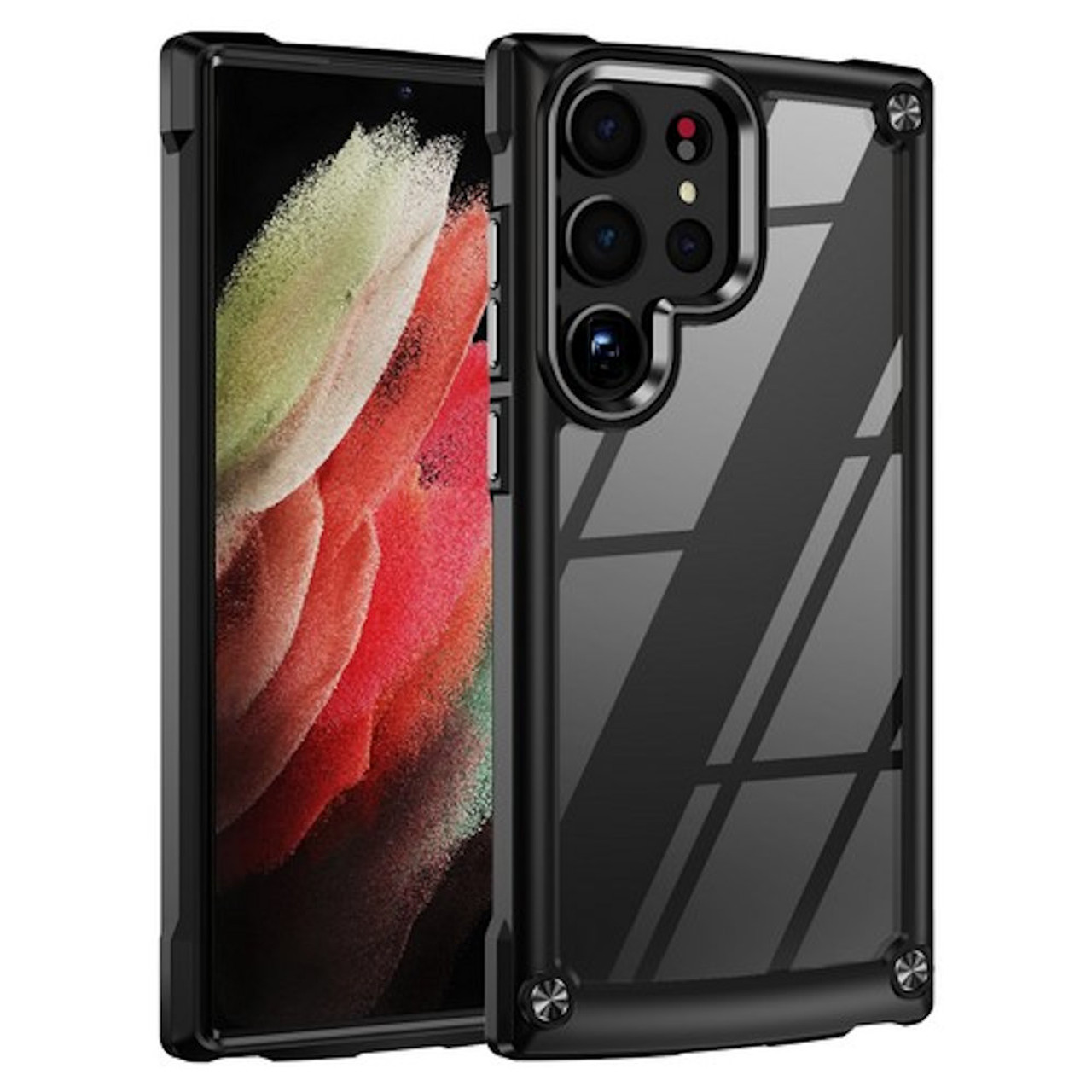 Military Grade Tough Shield Snap-on Transparent Case for Samsung