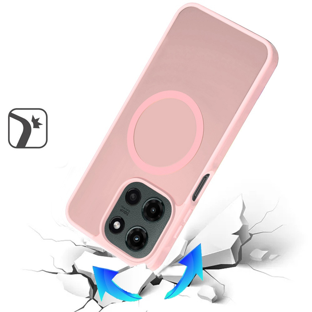 BRAND SET Cover Magnetica per Motorola ThinkPhone 25 Compatibile con Mag-Safe, Resistente ai Graffi con Fodera in Microfibra, Silicone Cellulare Custodia per Motorola ThinkPhone 25 (Blu marino