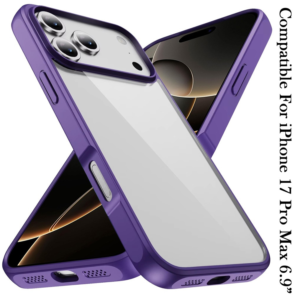 HD Slim Transparent Case for iPhone 17 Pro Max - Purple - HD Accessory