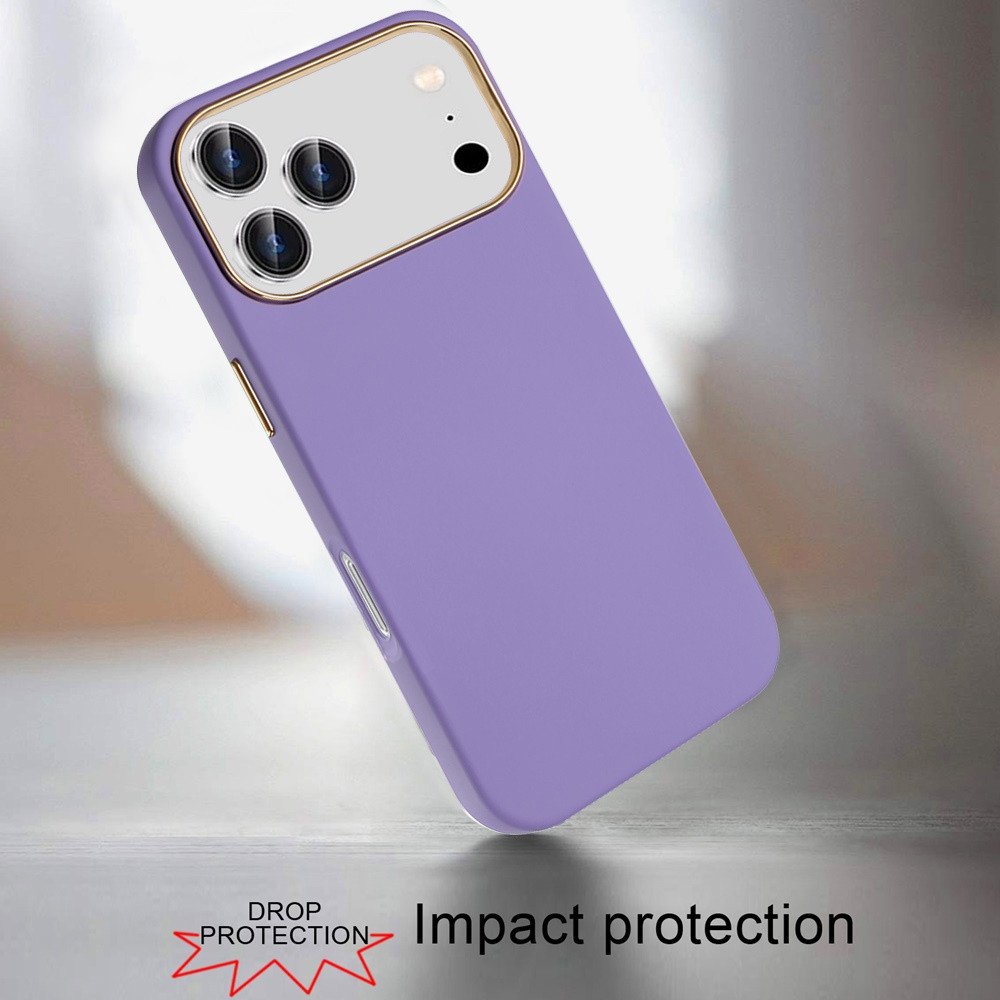 Soft Touch Dual-Layer Hybrid Case for iPhone 17 Pro Max - Purple