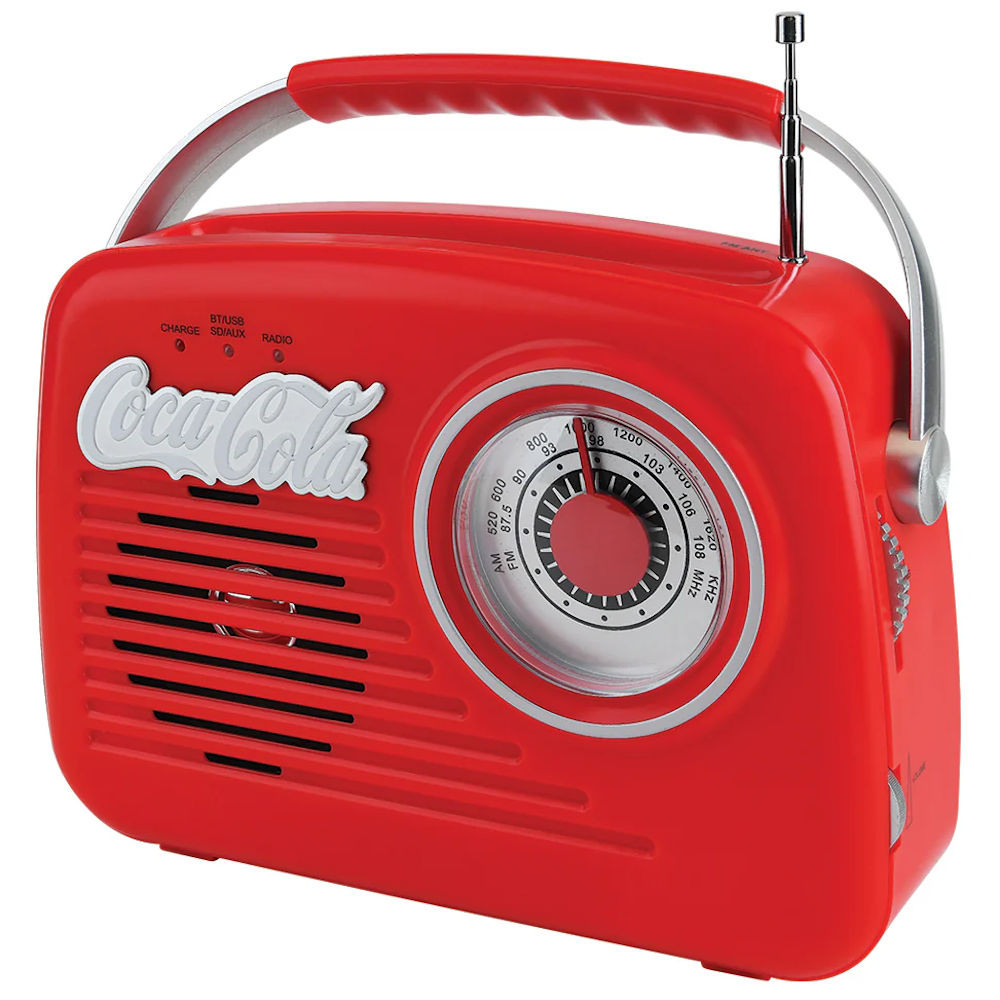 Coca-Cola Retro Radio with Bluetooth Wireless Speaker - HD Accessory