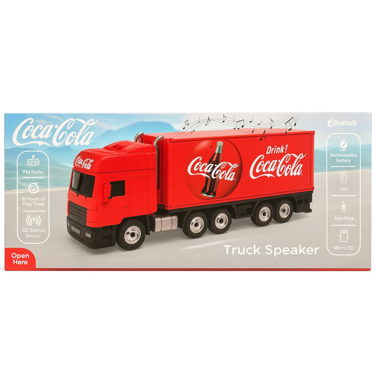 Coca-Cola Truck Shaped Bluetooth Wireless Speaker with FM Radio