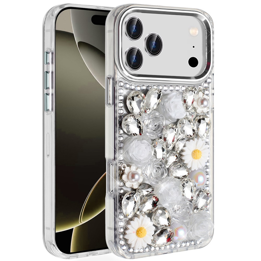 iPhoneアクセサリー iPhone 17promax Luxurious Bling 3D Crystal Diamond Case for iPhone 17 Pro Max