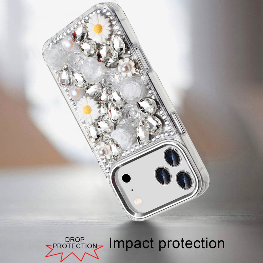 Luxurious Bling 3D Crystal Diamond Case for iPhone 17 Pro Max - Clear - HD  Accessory