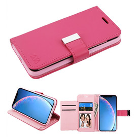 Xtra Series Essential Leather Wallet Stand Case for iPhone 11 - Hot Pink