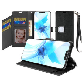 Xtra Series Essential Leather Wallet Stand Case for iPhone 12 Pro Max - Black