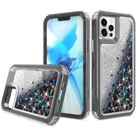 Atomic Quicksand Glitter Waterfall Hybrid Case for iPhone 12 Pro Max - Black