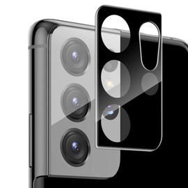 Rear Camera Lens HD Tempered Glass Protector for Samsung Galaxy S21 Ultra - Black
