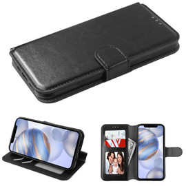 Element Series Book-Style Leather Folio Wallet Case for iPhone 12 / iPhone 12 Pro - Black