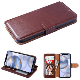 Element Series Book-Style Leather Folio Wallet Case for iPhone 12 / iPhone 12 Pro - Brown