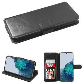 Element Series Book-Style Leather Folio Wallet Case for Samsung Galaxy S21 Plus 5G - Black