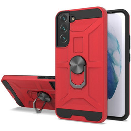 Dynamic Dual Layer Hybrid Case with Ring Holder for Samsung Galaxy S22 Plus 5G - Red