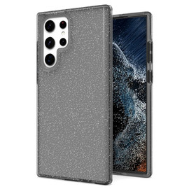 Full Glitter Hybrid Protective Case for Samsung Galaxy S22 Ultra 5G - Black