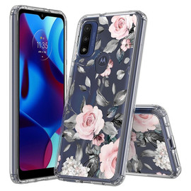 Fusion Shield Tough Snap-on Case for Motorola Moto G Pure - Pink Roses