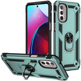 Military Grade Hybrid Case with Ring Holder for Motorola Moto G Stylus 5G 2022 - Army Green