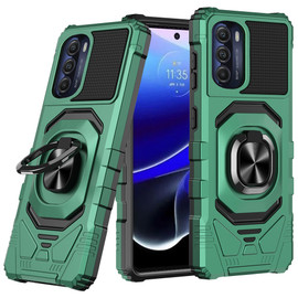 Robotic Series Dual Layer Hybrid Case with Ring Holder for Motorola Moto G Stylus 5G 2022 - Green