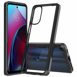 Tough Shield Snap-on Transparent Case for Motorola Moto G Stylus 5G 2022 - Black
