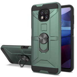 Dynamic Dual Layer Hybrid Case with Ring Stent Finger Loop for Motorola Moto G Power 2021 - Army Green