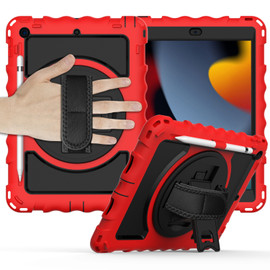 Military Grade 3-IN-1 Hybrid Armor Case with Hand Strap for iPad 10.2 inch (9th, 8th & 7th Gen)
