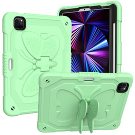 Butterfly Series Military Grade Shockproof Hybrid Case with Adjustable Wings for iPad Air (5th and 4th Generation) - Green