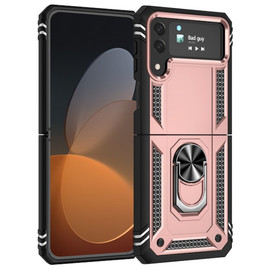 Ring Grip Hybrid Case for Samsung Galaxy Z Flip 4 - Rose Gold