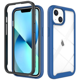 TranspaTransparent Hybrid Case for iPhone 14 - Bluerent Hybrid Case for iPhone 14 - Blue