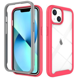 Transparent Hybrid Case for iPhone 14 - Pink