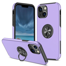360 Rotating Ring Grip Hybrid Case for iPhone 14 Plus - Purple