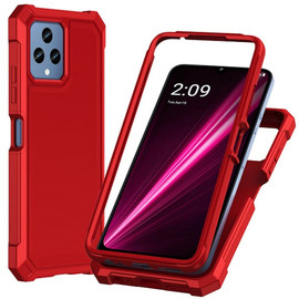 Military Grade Rugged Armor Case for T-Mobile REVVL 6 5G - Red