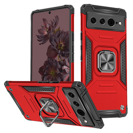 Robust Series Dual Layer Hybrid Case with Ring Grip for Google Pixel 7 Pro - Red