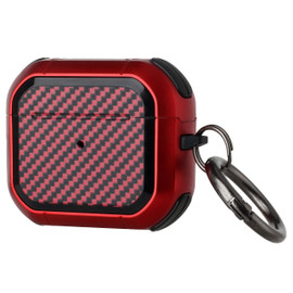 Carbon Fiber Design Hybrid Case for AirPods Pro (2nd Generation) - Red